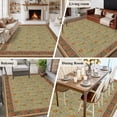 thumbnail image 5 of Large Area Rugs for Living Room Bedroom, Boho Geometric Abstract Floral 8'x10' Rug Washable Carpet Runner Indoor Outdoor, Vintage Ethnic Flower Textured Non Slip Floor Mats Rug for Kitchen, Patio, 5 of 8