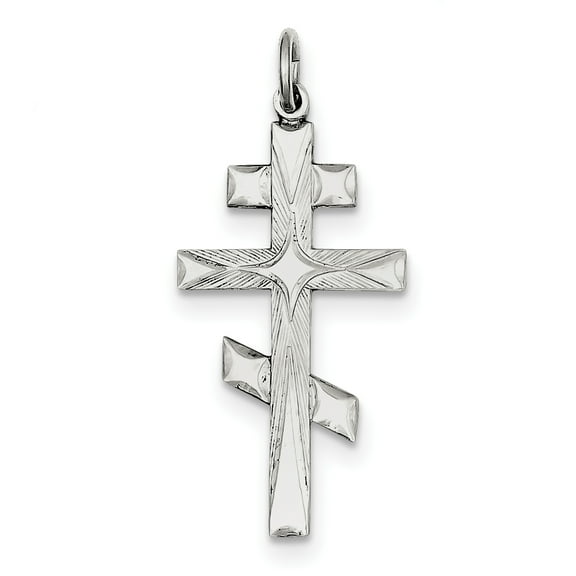 Sterling Silver Eastern Orthodox Cross Pendant