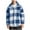 Blue, variant on Men's Plaid Fleece Jacket Coats Flannel Zipper Sherpa Shacket Outwear Fall Winter Hoodies Teddy Coat With Pockets