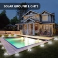 thumbnail image 3 of 8 Pack 8 LED Solar Disk Lights, Outdoor Solar Ground Landscape Light for Garden Patio Decor, Cool White, 3 of 8