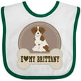 thumbnail image 3 of Inktastic Brittany Spaniel Puppy or Dog Girls Baby Bib, 3 of 4