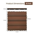 thumbnail image 2 of 18 Pack Co-Extruded Wood PlasticDeck Tiles,12"x12" Patio Floor Decking Tiles Maintenance-FreeDeck Tiles for Outdoor and Indoor Use, 2 of 9