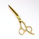 thumbnail image 1 of Tijeras para el cabello Tijeras de peluquería Tijeras afiladas para cortar el cabello Tijeras afiladas para peluquería y barbería Artesanía japonesa Acero inoxidable 440c Corte preciso Oro, 1 of 5