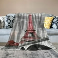 thumbnail image 2 of Nawypu Eiffel Tower Throw Blanket for Bed Sofa Couch, Paris Tower Fuzzy Blanket, All Season French Paris Cityscape Bed Blanket Room Decor Trip Design White Pink Plush Blanket Baby, 2 of 6