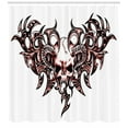 thumbnail image 3 of Ambesonne Tattoo Shower Curtain, Goat Skull Shaped Swirls, 69"Wx70"L, Magenta, 3 of 3