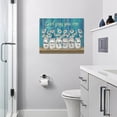 thumbnail image 4 of Farmhouse Daisy Flower Bathroom Decor Wall Art God Says You Are Rustic Butterfly Floral Blue Wall Decor Christian Pictures Canvas Painting Print Artwork Framed for Bathroom Bedroom Kitchen 16"x12", 4 of 6