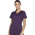 thumbnail image 7 of Dickies Essence Medical Scrubs Top for Women Mock Wrap Plus Size DK804, 3XL, Eggplant, 7 of 7