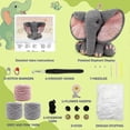 thumbnail image 3 of CODGP Crochet Kit for Beginners,13in Crochet Animal Kit Elephant,Crochet Starter Kit Gift for Adults Kids with Yarn Sets,Amigurumi Crochet Kits with S, 3 of 5