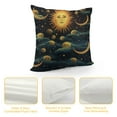 thumbnail image 4 of COMIO  Moon Sun and Stars Throw Pillow Covers Boho Gold Celestial Bodies Night Sky Background Decorative Pillowcases Soft Cushion Covers for Sofa Couch Bed Home Decor, 4 of 5