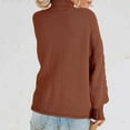 thumbnail image 4 of Aoochasliy Womens Sweaters Clearance Pullover Cardigan Soild Long Sleeve Thick Knit Turtleneck Coat, 4 of 7