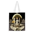 thumbnail image 1 of The Promised Neverland Bolso de tela con estampado de lienzo para mujer, bolsa de compras reutilizable y estética, con cremallera interior, regalo para mujer, 35 × 40 cm., 1 of 6