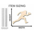 thumbnail image 2 of Unfinished Wood Football Player Shape - Sports - Craft - up to 46" 12" / 1", 2 of 3