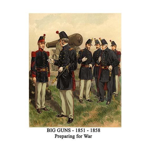 Big Guns - 1851 - 1858 - Preparing for War-Fine Art Canvas Print (20" x 30")