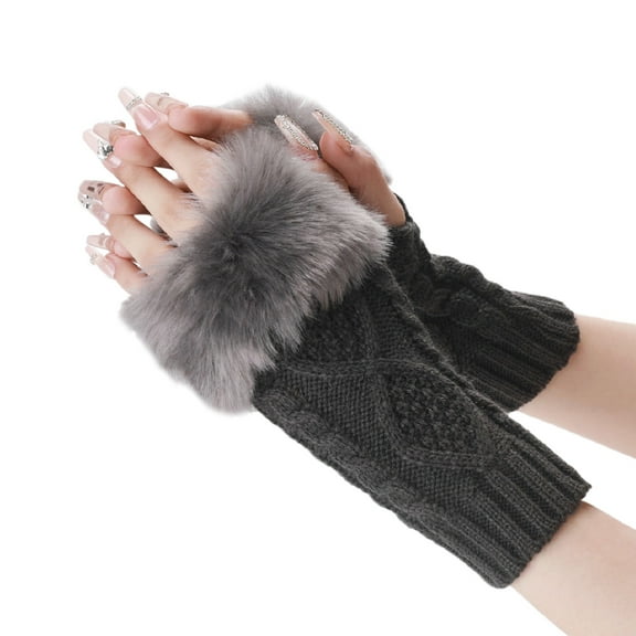 TRUBKH Gym Gloves for Men Lace Gloves Arm Sleeves Warm Gloves Fingerless Gloves Long Gloves Compression Gloves Women One Size Dark Gray One Size