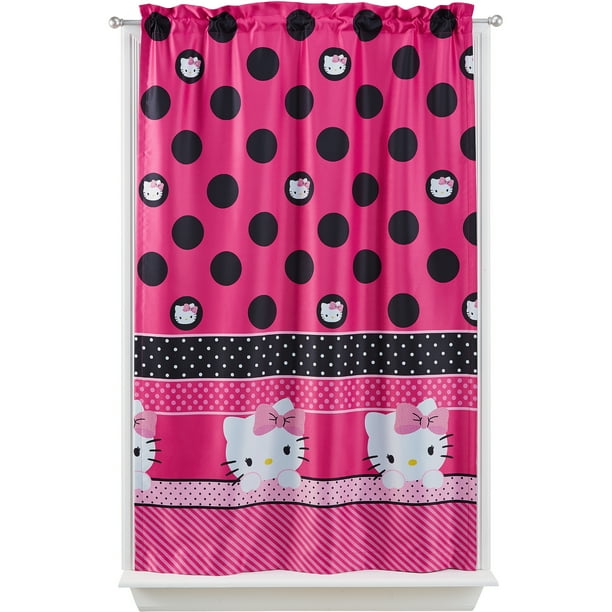 Sanrio Hello Kitty "Seeing Dots" Room Darkening Girls Bedroom Curtain