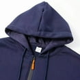 thumbnail image 6 of Caqnni Mens Zip up Hoodie Fabric Hooded Sweatshirt with Pockets Athletic Fleece Hoodies for Men (L,Navy), 6 of 7