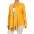 thumbnail image 3 of Women's Plus Size Soft Casual Drape Open Front Cardigan Long Sleeve, 3 of 4