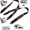 thumbnail image 2 of HoldUp Brand Basic Brown X-back Classic Series Holdup Suspenders with gripper clasps, 2 of 4