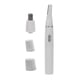 thumbnail image 1 of Recortador de cejas y nariz 2 en 1, cuchillas profesionales enjuagables, multifunción, peine eléctrico para cejas, para viajes, limpieza facial, removedor para mujeres y hombres. blanco, 1 of 9