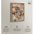 thumbnail image 2 of Graffiti Hearts Tiger Canvas Graffiti Pop Art by Art Remedy, Gold Frame, 10" x 15", 2 of 7