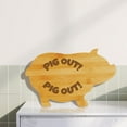 thumbnail image 2 of Pig Out! (13.75 x 8.75") Pig Shape Cutting Board | Funny Decorative Kitchen Chopping Board, 2 of 7