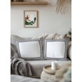 thumbnail image 3 of Outdoor Pillows Waterproof, Bohemian Floral Tile Bedding Throw Pillows with Insert for Couch Sofa Bed, Black White Sounthwest Middle Century 18x18 Inch Pillowcases Decorative Patio Pillow Set of 1, 3 of 8