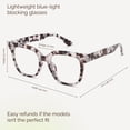 thumbnail image 2 of Gafas de luz azul con bloqueador de luz azul y UV de gran tamaño, 2 of 8