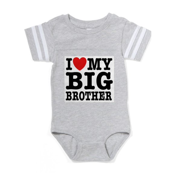 CafePress - Lovebigbrother - Cute Infant Baby Football Bodysuit