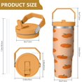 thumbnail image 4 of 30 Oz Tumbler Oil Painting Tumbler with Lid and Straw, Birthday Gift Cup for Friend Women Men Coffee Travel Mug Thanksgiving Day Halloween Christmas Gift Water Bottle, 4 of 7
