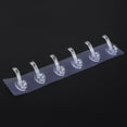 thumbnail image 4 of Mauxuk Non-Marking Adhesive Hooks 6-Pack Strong PVC Easy Install Reusable Home Decor Bathroom Kitchen Organizer, 4 of 7