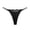 Black, variant on Women's Microfiber and Lace Thong Panties, Sizes M to XL