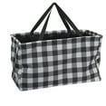 thumbnail image 5 of Household Essentials Black and White Plaid Krush Container All-Purpose Utility Tote, 5 of 11