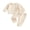 Beige, variant on Baby Girl 2Pcs Fall Outfits Long Sleeve 3D Flower Split Tops Pants Set Toddler Clothes