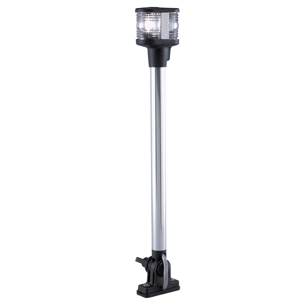 26.5 Height Perko 1611DP3CHR Telescoping White All-Round Pole Light with Base 