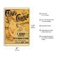 thumbnail image 2 of France-Champagne - Vintage French Advertising Poster by Pierre Bonnard c.1891 - 8 x 12 inch Vintage Wood Art Sign, 2 of 4
