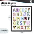 thumbnail image 4 of Stupell Industries Contemporary Alphabet Shapes with Animals Black Floating Frame Canvas Art, 17 x 21, by Carla Daly, 4 of 8
