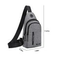 thumbnail image 3 of Strap Bag Crossbody Backpack With USB Hole With Headphone Hole Strap Backpack Hiking Backpack Multipurpose Crossbody Chest Bag Clearance Gray, 3 of 7
