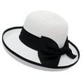 thumbnail image 3 of sususu Sun Protection Hat , Summer Accessories , Spring Hats for Women Stylish Summer Women's Wide Brim Raffia Sun Hat Featuring Adjustable Chin Strap For Beach Travel And Outdoor Sun Khaki, 3 of 6
