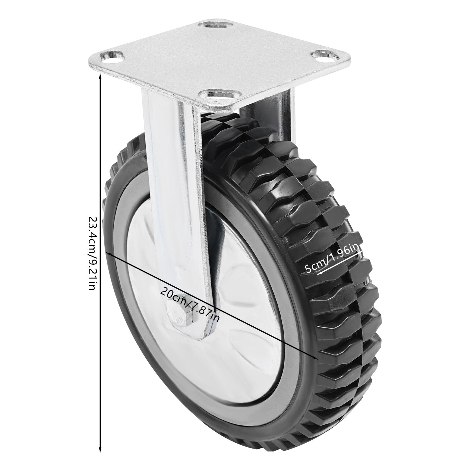4 PCS Caster Wheels 8 inch Heavy Duty Caster Wheel Trolleys Cart Wheel 600kg PVC