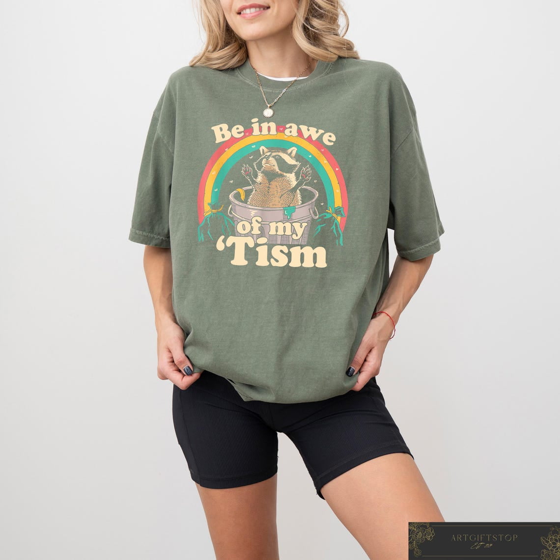 Be In Awe Of My 'Tism Funny T-shirt, Funny Mom Autism Sweatshirt, Meme Autistic Opossum Shirt, Autism Awareness Gift, Funny Meme Crewneck