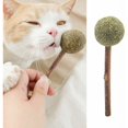 thumbnail image 1 of Chupete de hierba gatera Matatabi, juguete de pelota para gato con palo, 1 paquete, 1 of 5