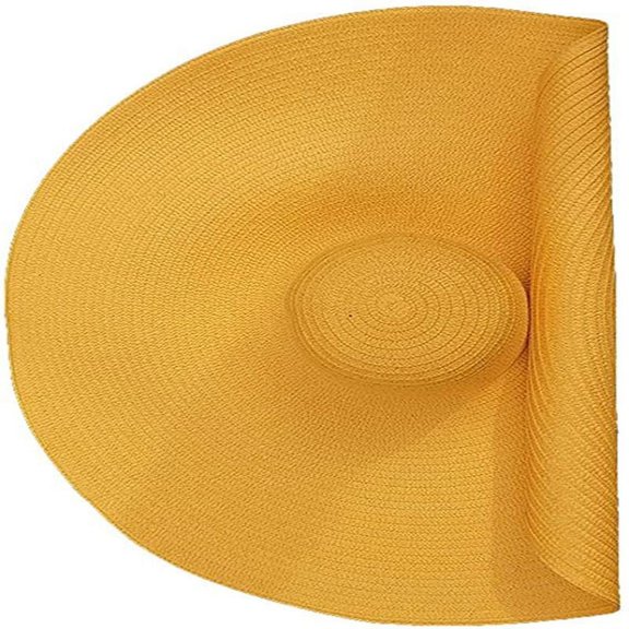 Nvzi-a Women's Extra Large Beach Hat, Wide Brim Large Sun Hat, Women's Soft Foldable Giant Straw Hat, Stowable UV Protection Summer Hat (Yellow)