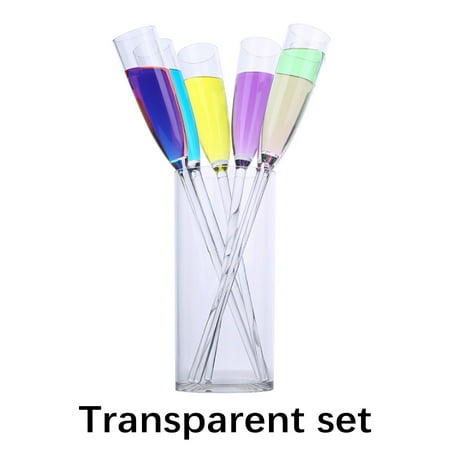 

Yishangzhng Beach Glass Cocktail Glass Set Glass Acrylic Colored Sparkling Champagne Glass Tall Glass Ktv Bar Glass Bathroom Organization Household Essential