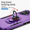 thumbnail image 3 of Designed for iPhone 16 Plus Case, Military-Grade Drop Protection, Shockproof Phone Case Cover, Magnetic Car Mount Ring Kickstand Bumper Hard Case for iPhone 16 Plus, Purple, 3 of 10