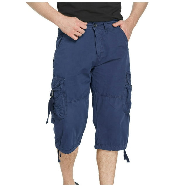 SHIXIAOO Cargo 7 Minute Pants Pocket Loose Slacks