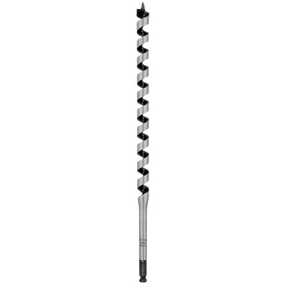 WeldTec 3043010 Power Ship Auger Bit, 13/16 in Dia x 17 in OAL, High Speed Steel, 12 in Flute