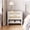 White, variant on Resenkose Slim Rattan Side Table with Dual Drawers and Open Shelf, Bohemian Accent Cabinet for Bedroom and Lounge, Navy Blue