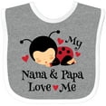 thumbnail image 3 of Inktastic Nana and Papa Love Me Baby Boys or Girls Baby Bib, 3 of 4