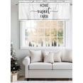 thumbnail image 5 of Valances for Windows Home Sweet Rod Pocket Cafe Window Treatments Valance Curtains for Kitchen Bathroom Laundry Basement Windows 60"x18", 5 of 9