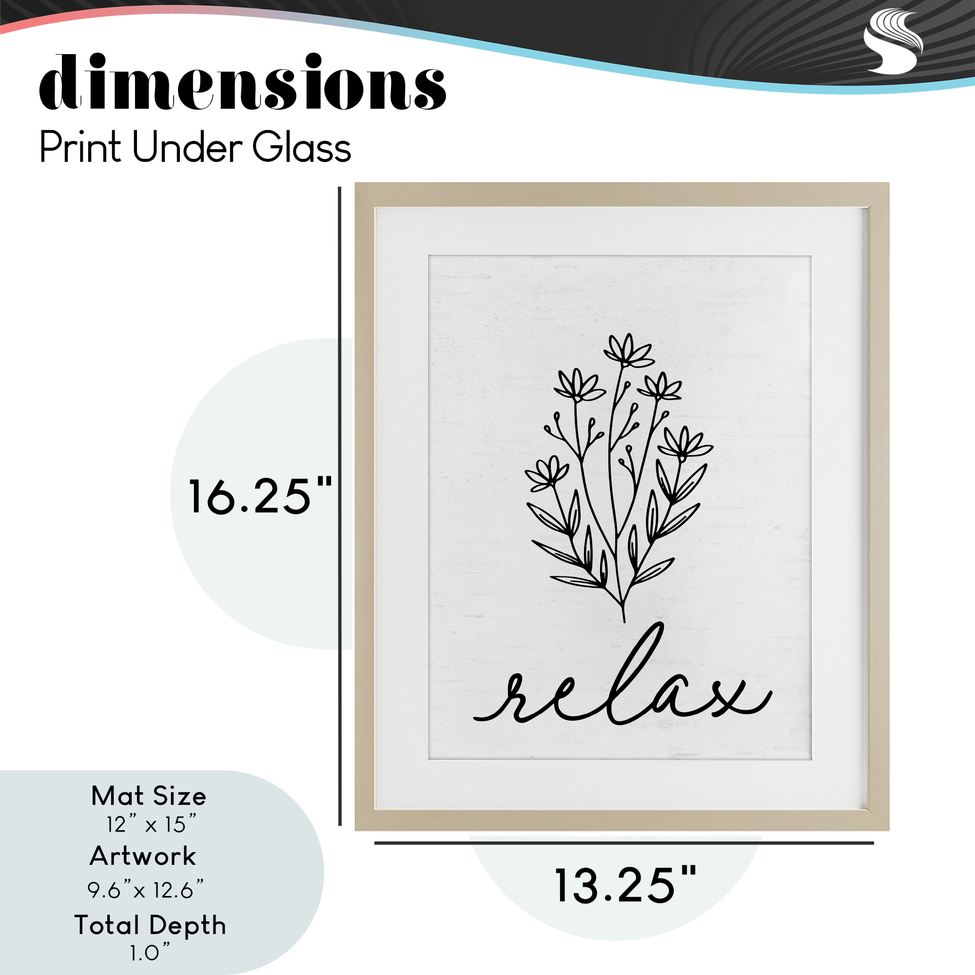 Bathroom Herb Relax Birch Framed Print Under Glass, design by Lettered and Lined